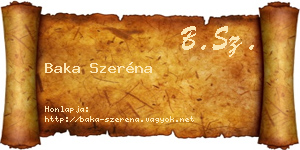 Baka Szeréna névjegykártya
